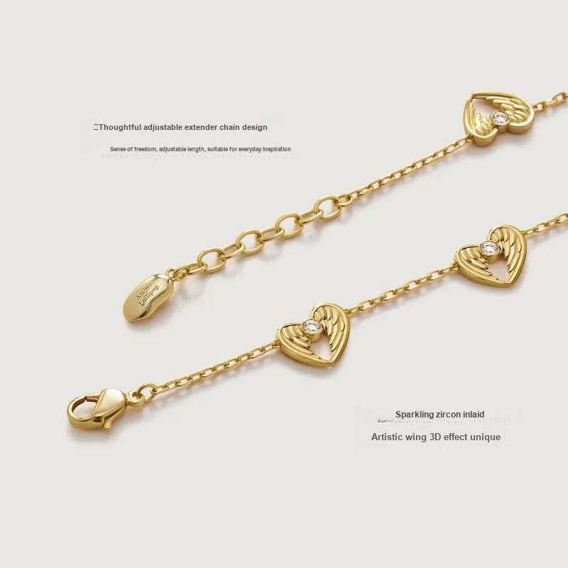 Amber Lollipop Flying Feather Series Alloy Anklets Women's-1