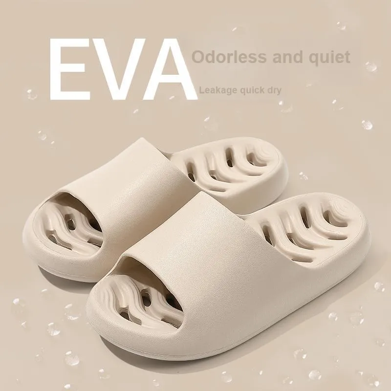 Foot Recreation Summer Comfortable Quiet Fishbone Slip Resistant Odor Resistant Comfortable Home Slippers-13