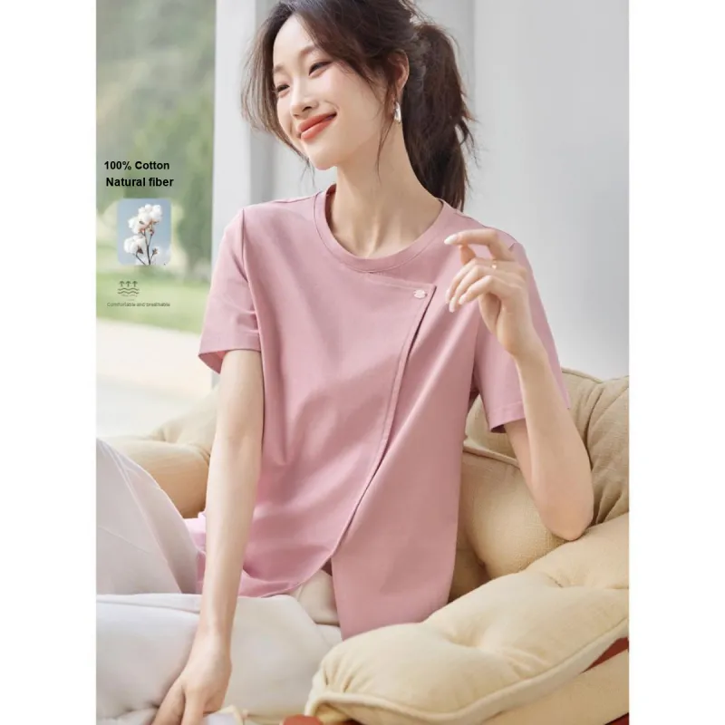 Flowers In Water Regular T Shirt Women's-2