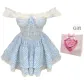 Blue Plaid Dress+Box