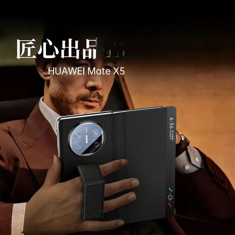 Spectatory Leather Material Impact Resistant Wristband Phone Cases Huawei Matex5-5