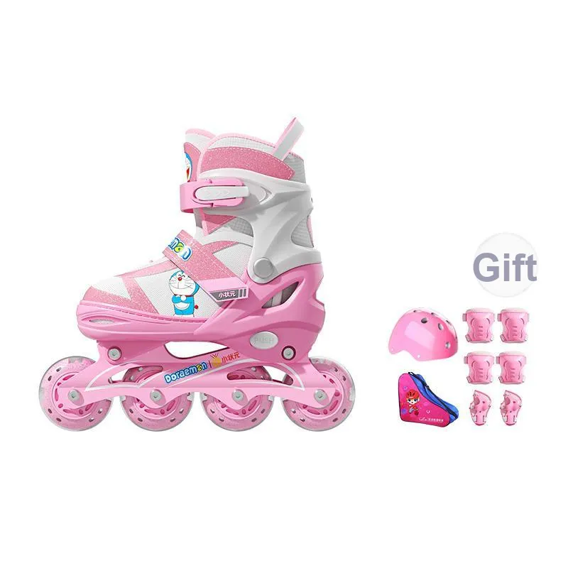 Papaison x Doraemon Inline Skates Roller Skates Ice Skates Roller Hockey Skates Casual Shopping Kids' Dream Pink