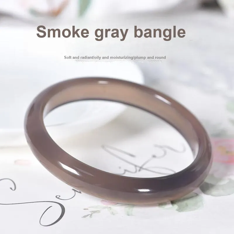 MY WORLD BEGINS AND ENDS WITH YOU Natural Chalcedony Bangles Women's-2
