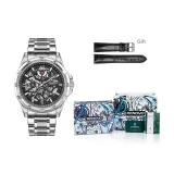 Every Day Not The Same-Silver Case Black Dial Silver Steel Band