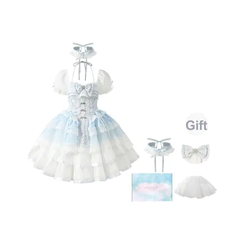 BDGU Короткий рукав Платье Женское