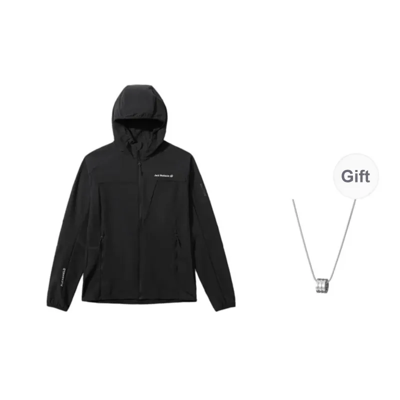 Jack Wolfskin Jackets Coats Unisex Black Comes With Necklace-0