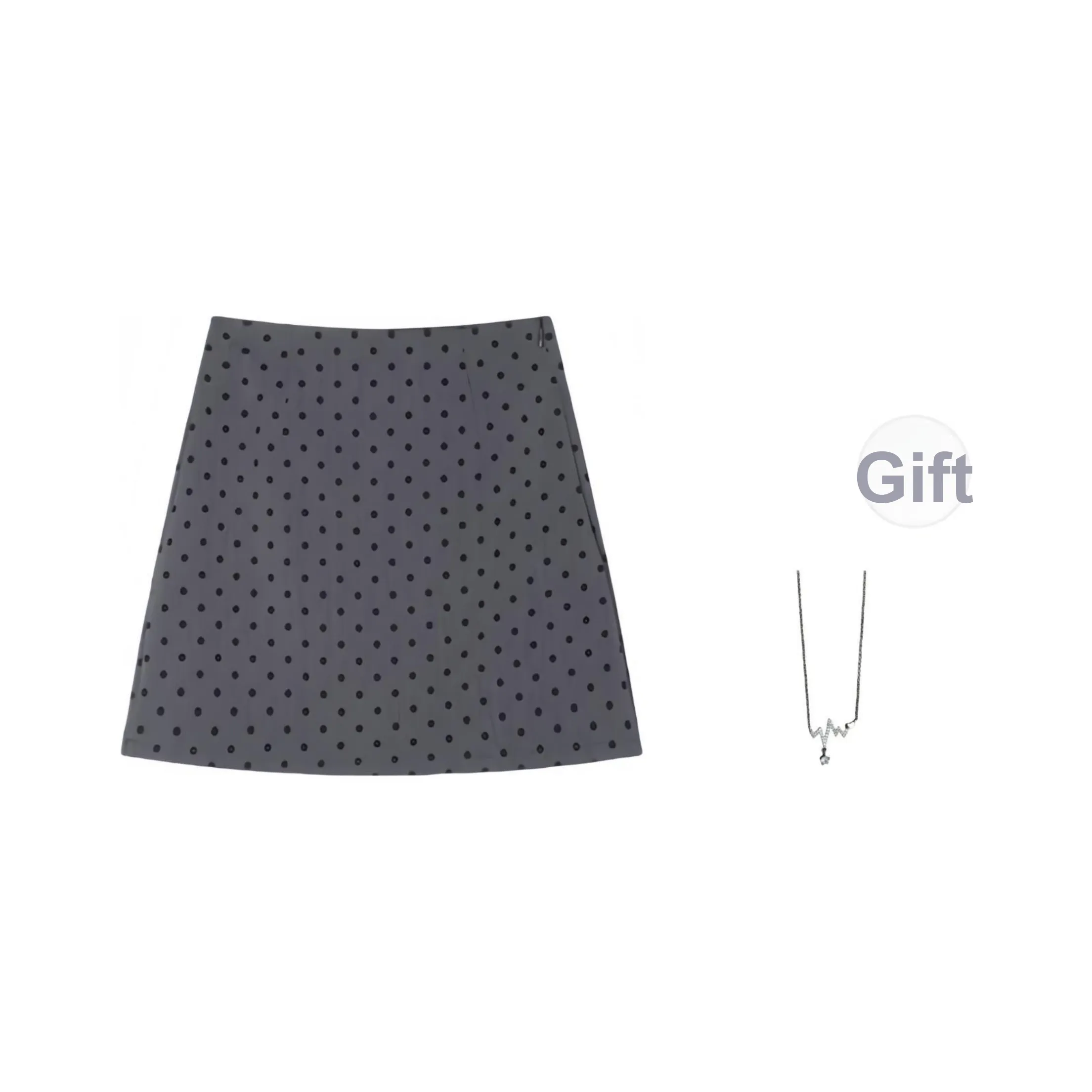 Mu Qingqing Повседневная короткая юбка женская серая