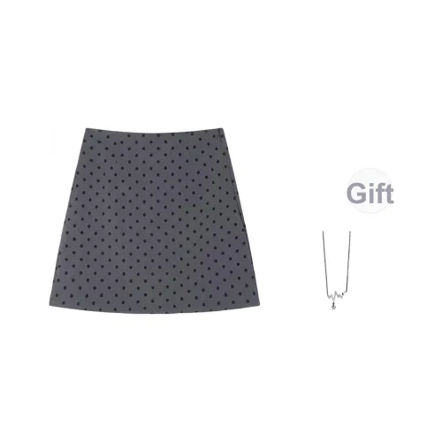 Mu Qingqing Повседневная короткая юбка женская серая