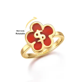 FANCI S925 Sterling Silver With Red Agate Inlay Rings Unisex
