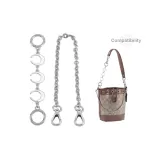 Silver White Moon 16cm+Silver Plate Buckle Decorative Chain 35cm