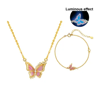 MAGICPOLE 925 Sterling Silver With Zircon Necklaces Women's Gold