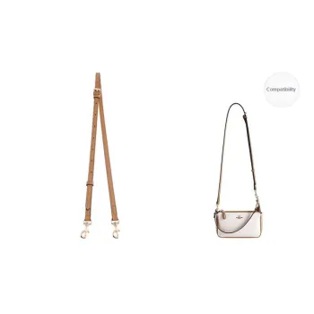 Luxury Care Artisan Workshop Microfiber Leather Crossbody Shoulder Bag Replaceable Chain Strap Women's Milk Tea Beige