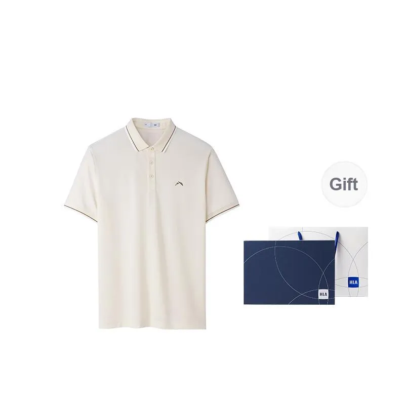 HLA The Mountain Is Not In The High Series Short Sleeved Polo Shirt Men's-35