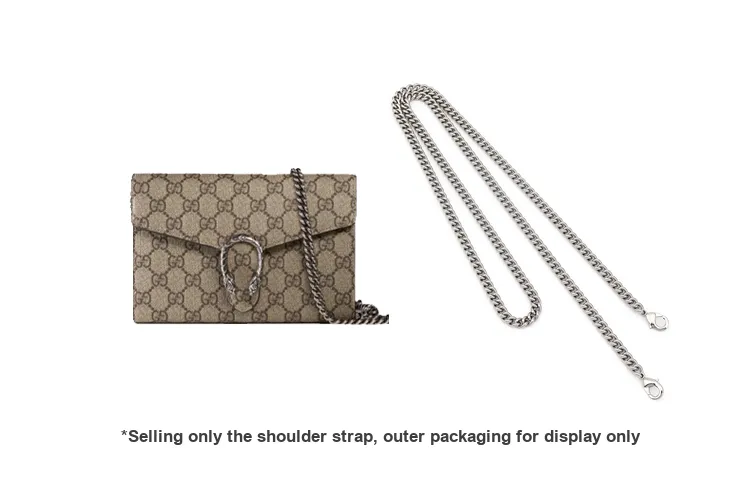 WHERE WHAT WHO Metal Copper Replaceable Bag Strap Unisex Ancient Gold, White Liquor-0