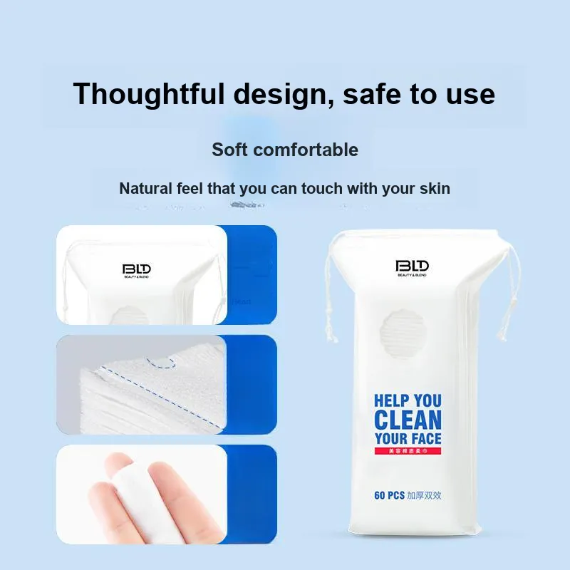 BEILANDE Double Sided Dual Effect Thickened Makeup Cotton Wet Compress For Cleaning Makeup Removal-2