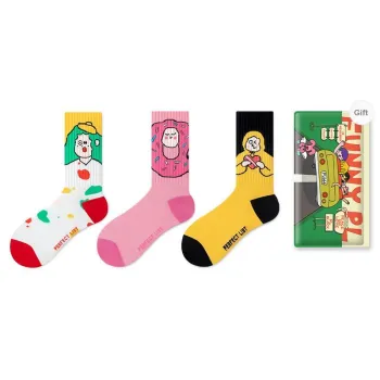 PL Mid Calf Socks Unisex Shopping Bag 3 Pack