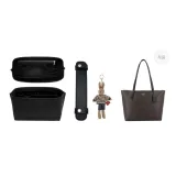 [Upgraded Black]Stress-Relief Shoulder Strap Pad+Zip 30 Liner++(Brown Rabbit) Pendant