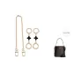 Black Four-Leaf Clover (Two Pieces)+Decorative Chain 40cm Set