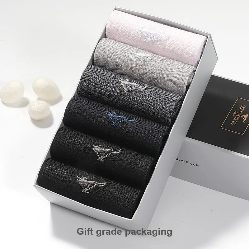 SEPTWOLVES Mid Calf Socks Men's Box 6 Pack-1