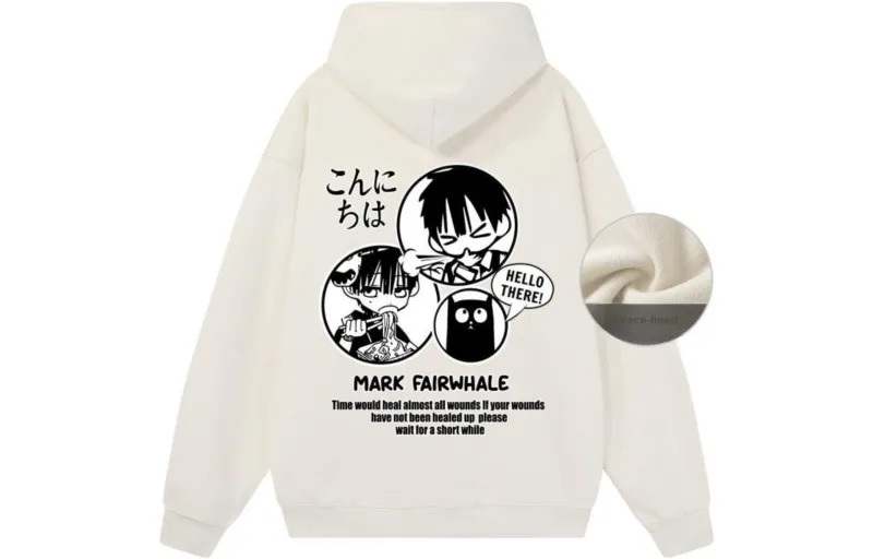 FAIRWHALE Pullover Drop Shoulder Hoodie Unisex-32