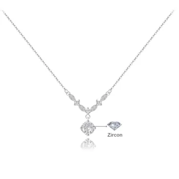 HANYUDIE Sterling Silver Collarbone Chain, Women's Women's