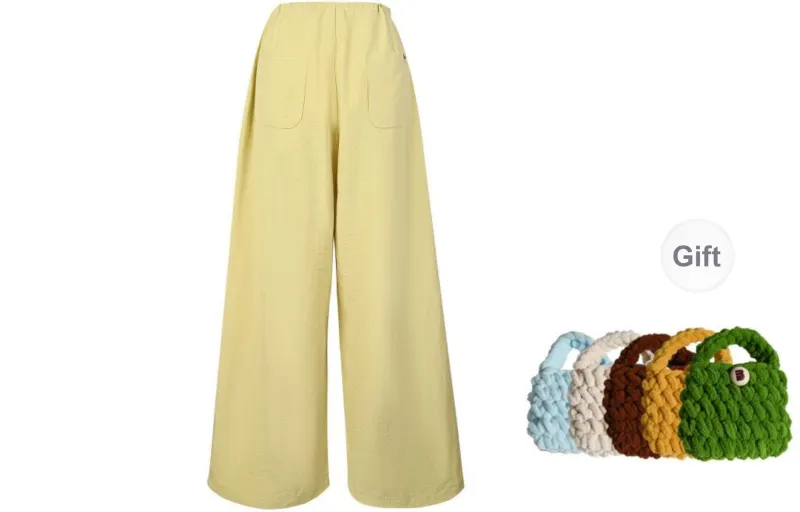 Madgood Casual Pants Unisex Yellow Green Comes With Earphone Case-1