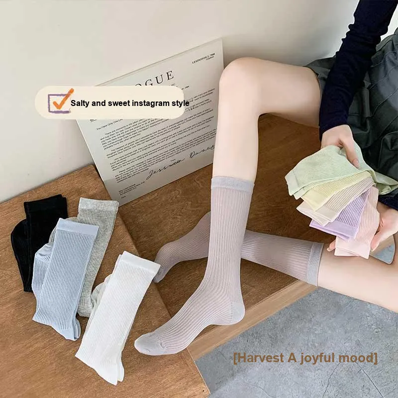 SOIE Mid Calf Socks Women's Combo Set-4