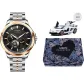 Black Dial-Gold Steel Band