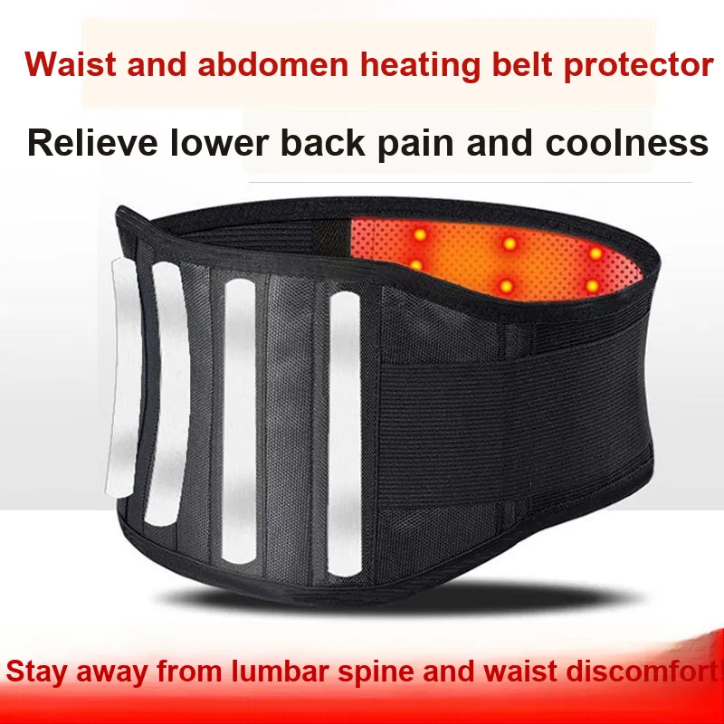 NUCKILY Back Support Braces Protective Self Heating Black Unisex-4