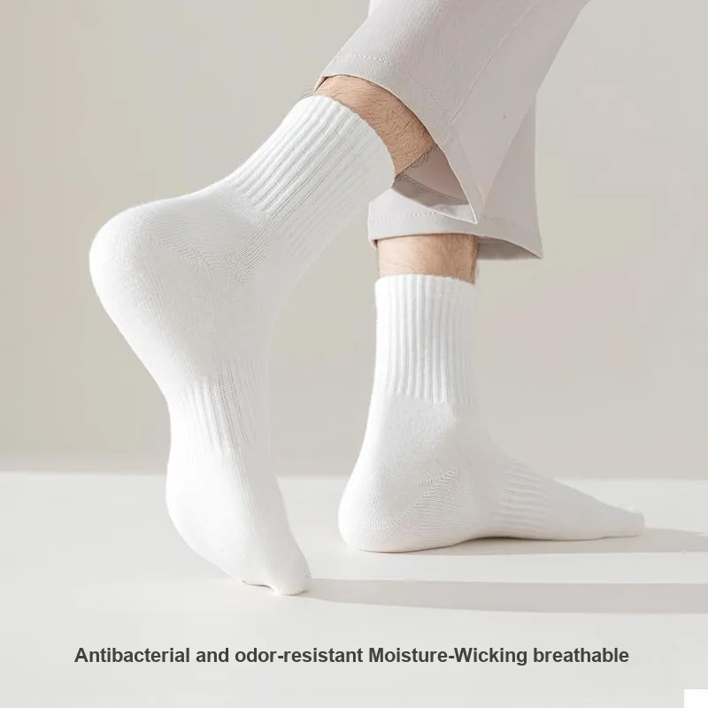 JIAZINI Mid Calf Socks Men's 5 Pack-1
