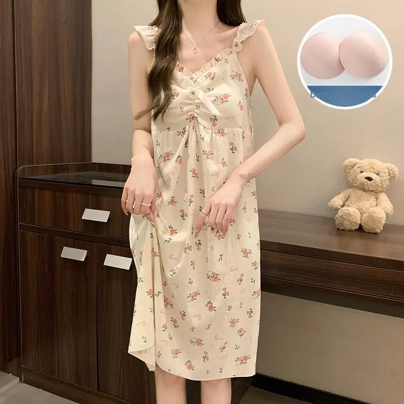 Ta Yan Nightgown Women's Apricot-3