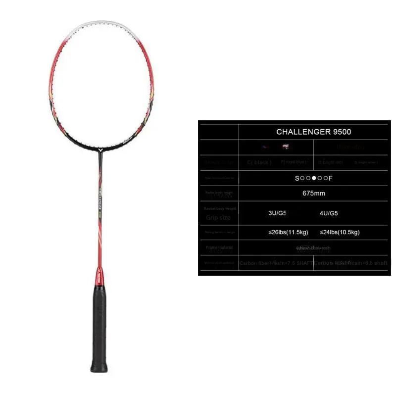 VICTOR CHA 9500 Badminton Rackets Control Type All around Defense Advanced Level-1