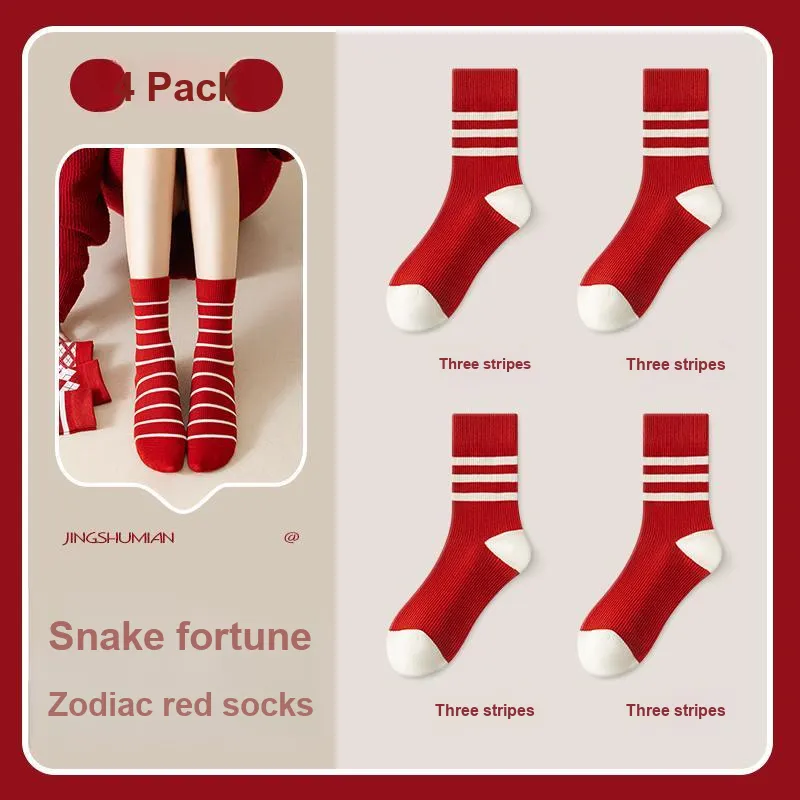 ROBINHOOD Mid Calf Socks Women's 4 Pack-13