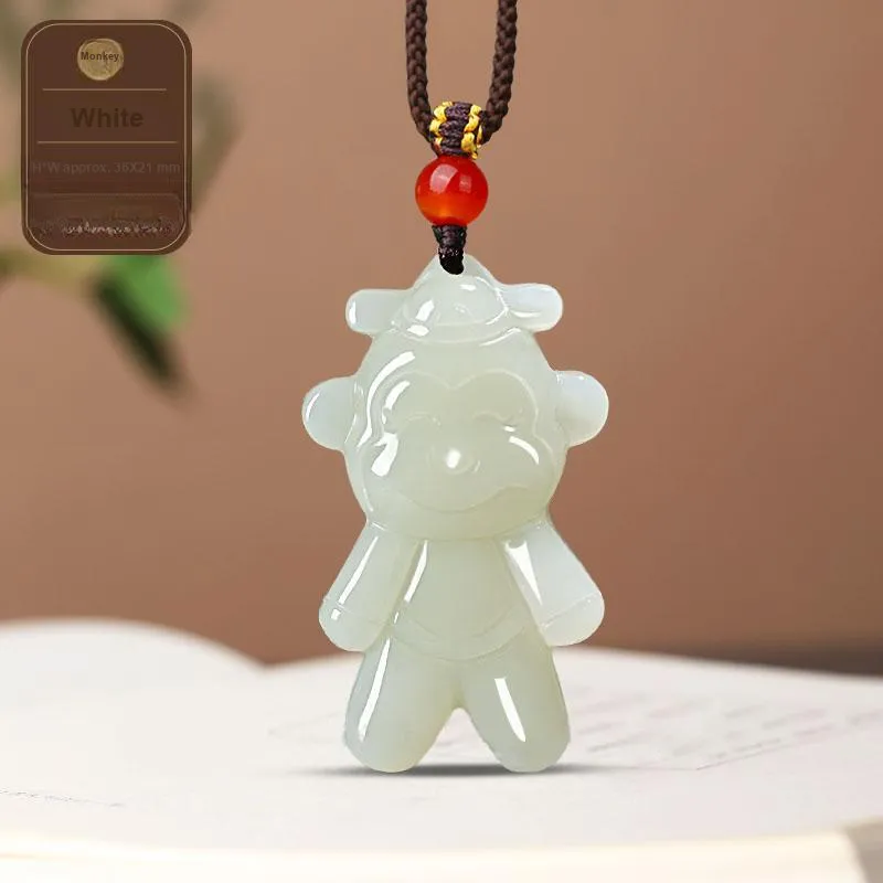 KUNYUYAO Hetian Jade Pendants White Jade Unisex-36