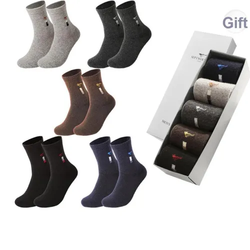 SEPTWOLVES Носки Crew Мужские упаковка из 5 пар набор в подарочной коробке