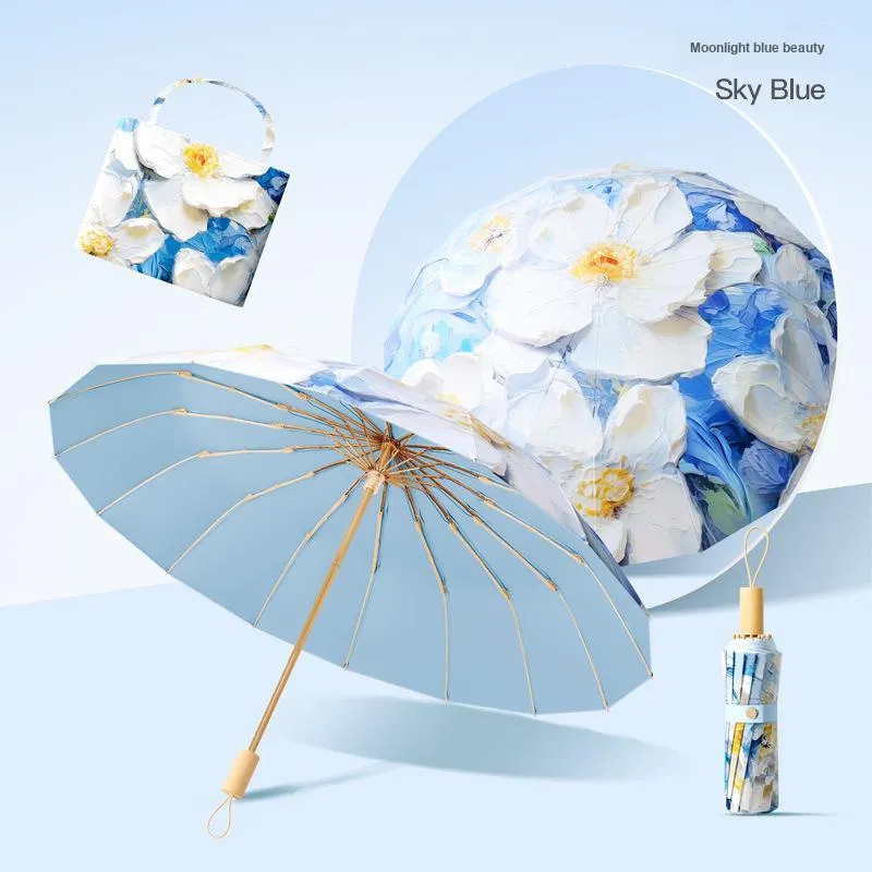 Imono Tall Wind Resistant Sunny And Rainy Dual Use Umbrella-24