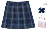 Jinlan Women's High-Waist Plaid Skirt