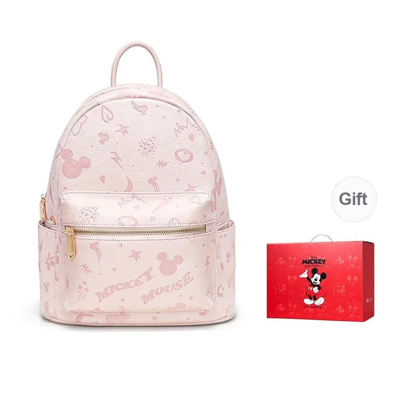MESUCA Disney, Collaboration Disney Collection PU Backpack Regular Women's Ecru/Pink/Silver-7
