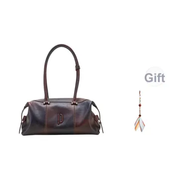 PECO Cow Leather Long Handle Portable One Shoulder Bag Women's Multicolor
