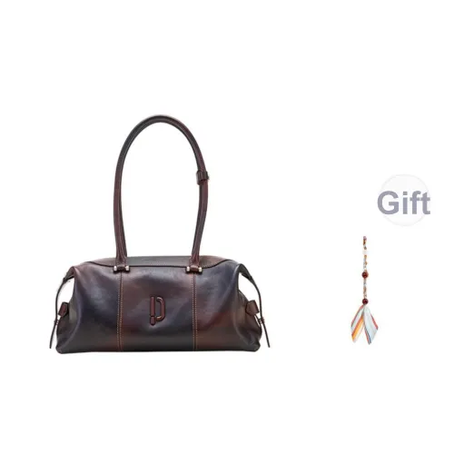 PECO Cow Leather Long Handle Portable One Shoulder Bag Women's Multicolor