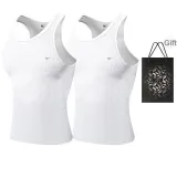 Slim Fit 2 Pack (White+White) 2 Pcs, Easy to Wash!