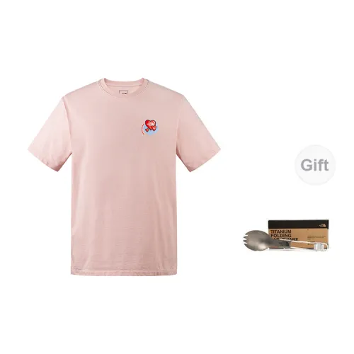 THE NORTH FACE Heart T-Shirts Unisex Mist Pink