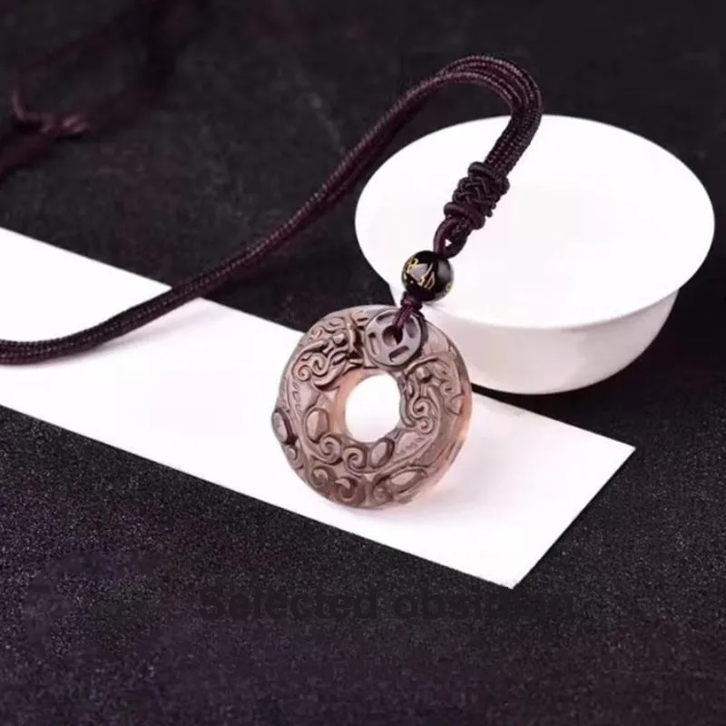 FOREVER MELODY Obsidian Necklaces Men's-1