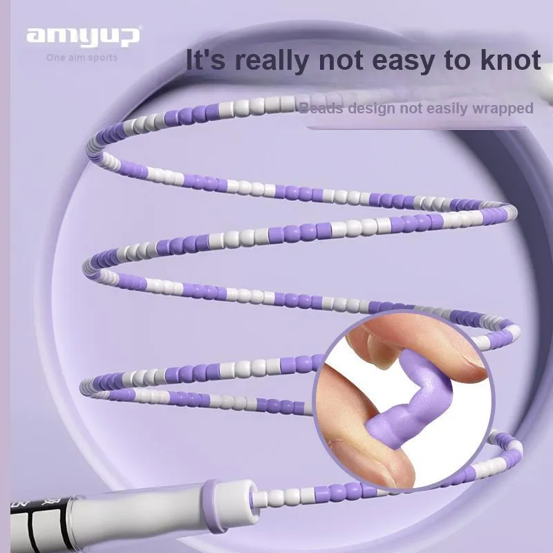 AMYUP Casual Entertainment Non Countable Jump Ropes Adults/Kids/Teenagers/Students PP Controller TPE Silicone Rope 2.8m-1