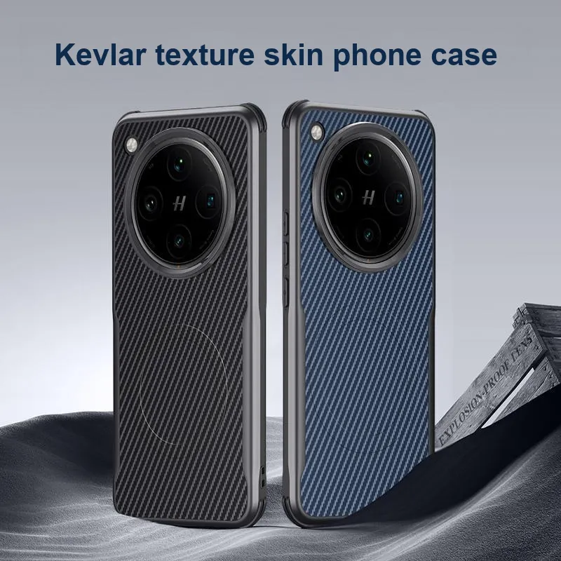 YUBEN TPU Material Kevlar Texture Magnetic Phone Cases Compatibility OPPO Reno 13/12/Find X8/X7/Pro/Ultra-4