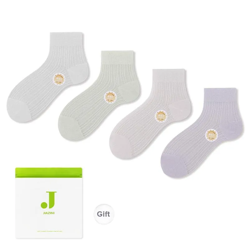 JIAZINI Ankle Socks Women's 4 Pack-12