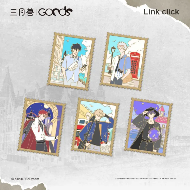 March·Monster x Time Agents Cheng Xiaoshi, Lu Guang, Xia Fei, Liu Xiao Yingdu Letter Character Metal Badges-1