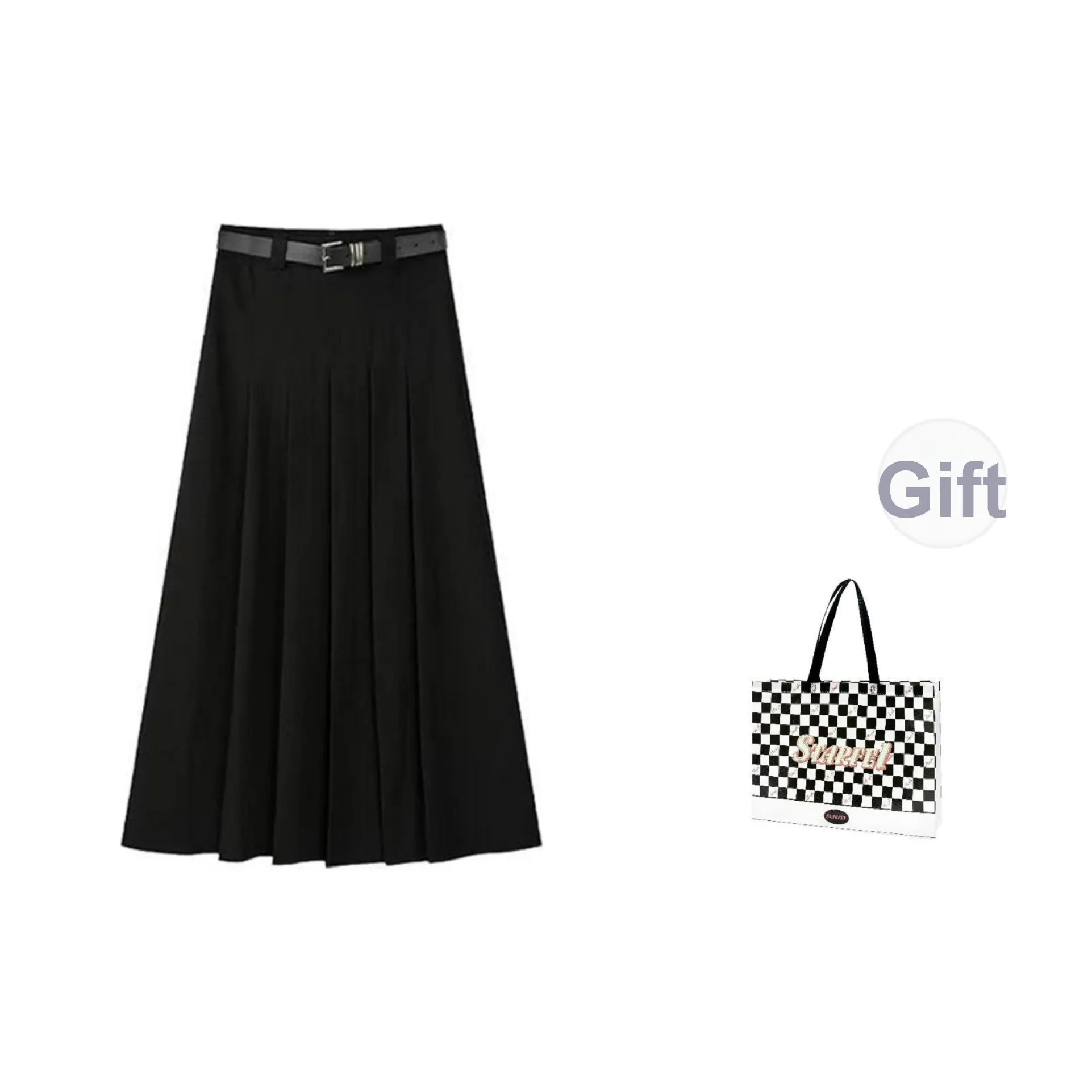 STARFEI Повседневный длинный юбка женский серый