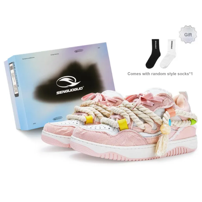 SENGUOGUO Skateboard Shoes For Summer Unisex Pink-0
