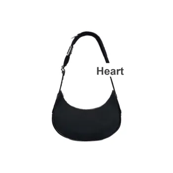 CELINE AVA Fabric Shoulder Bag Handbag Medium Size Men's Black